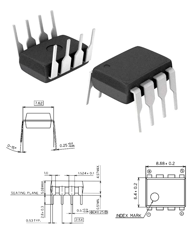 Émetteur-récepteur SN75176BP RS422, RS485 1/1 PDIP-8